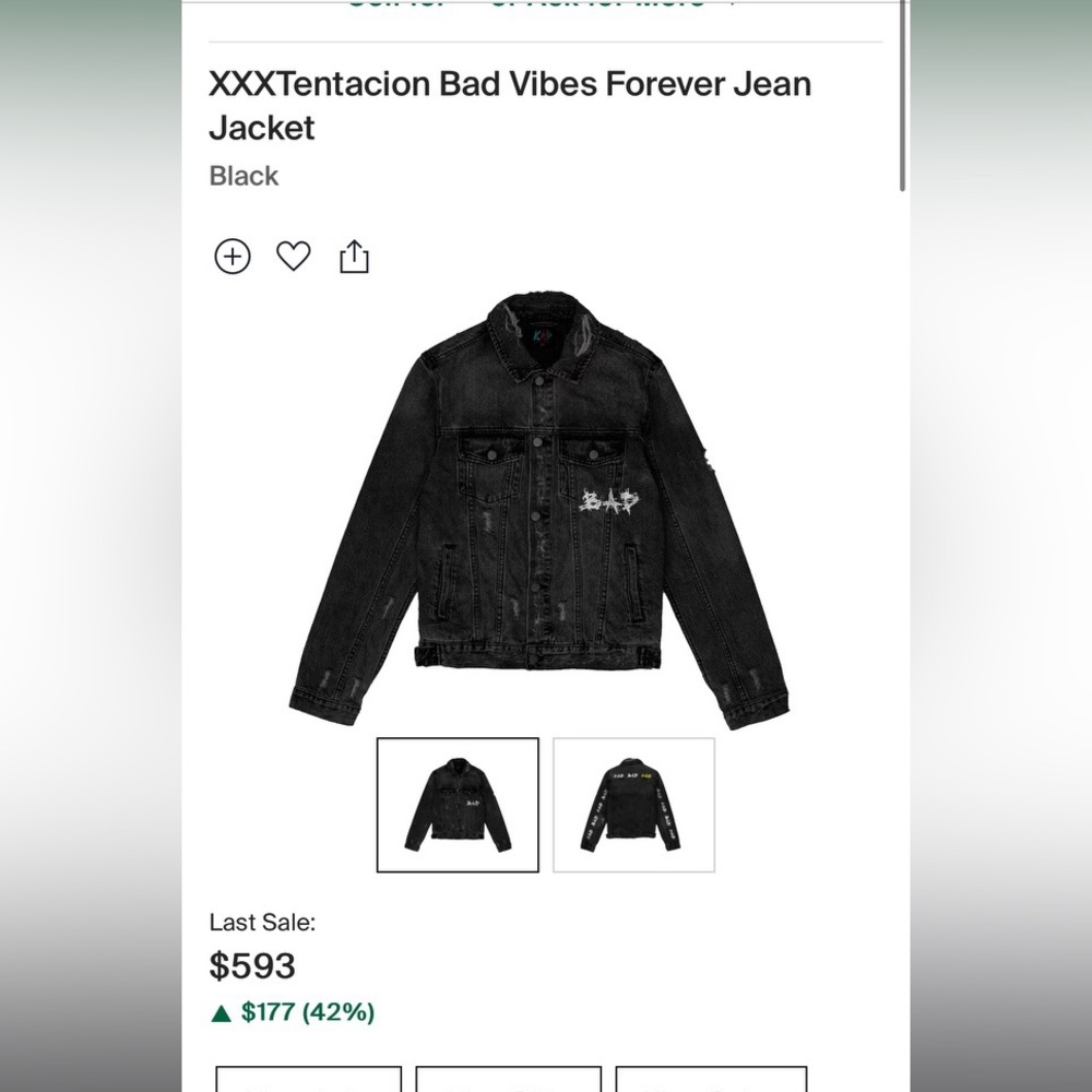 XXXtentacion Bad Vibes denim jacket Large in great condition.